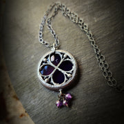 vyolette - floriated clover miracle window amulet